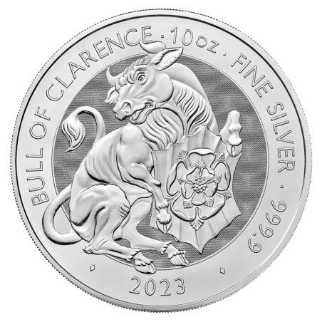 10 oz Tudor BeastsThe Bull of Clarence | Argent | 2023