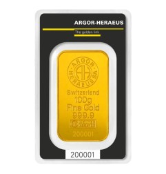 100g Lingot d'Or | Argor-Heraeus | Frappé