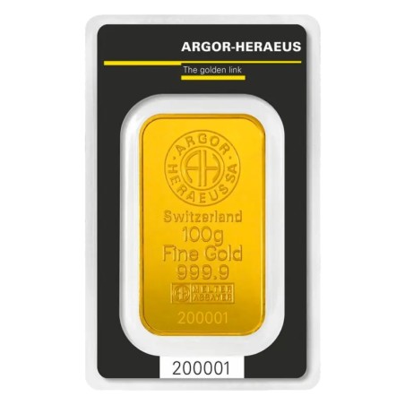 100g Lingot d'Or | Argor-Heraeus | Frappé