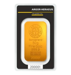 50g Lingot d'Or | Argor-Heraeus | Frappé