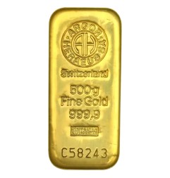 500g Lingot d'Or | Argor-Heraeus | Coulé