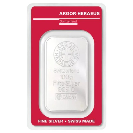 100g Lingot d'Argent | Argor-Heraeus