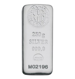 250g Lingot d'Argent | Nadir Metal Rafineri