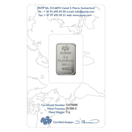 5g Lingot de Platine | PAMP Fortuna