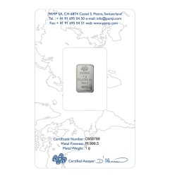 1g Lingot de Platine | PAMP Fortuna