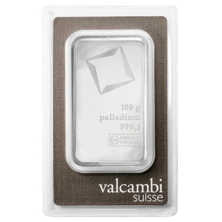 100g Lingot de Palladium | Valcambi