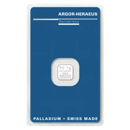 1g Lingot de Palladium | Argor-Heraeus