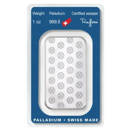 1 oz Lingot de Palladium | Argor Heraeus