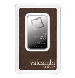 50g Lingot de Platine | Valcambi